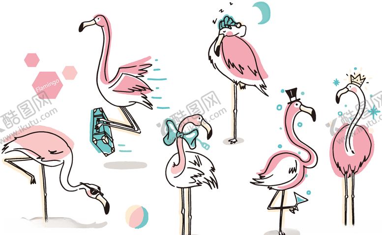 编号：79776209262015083822【酷图网】源文件下载-简约火烈鸟