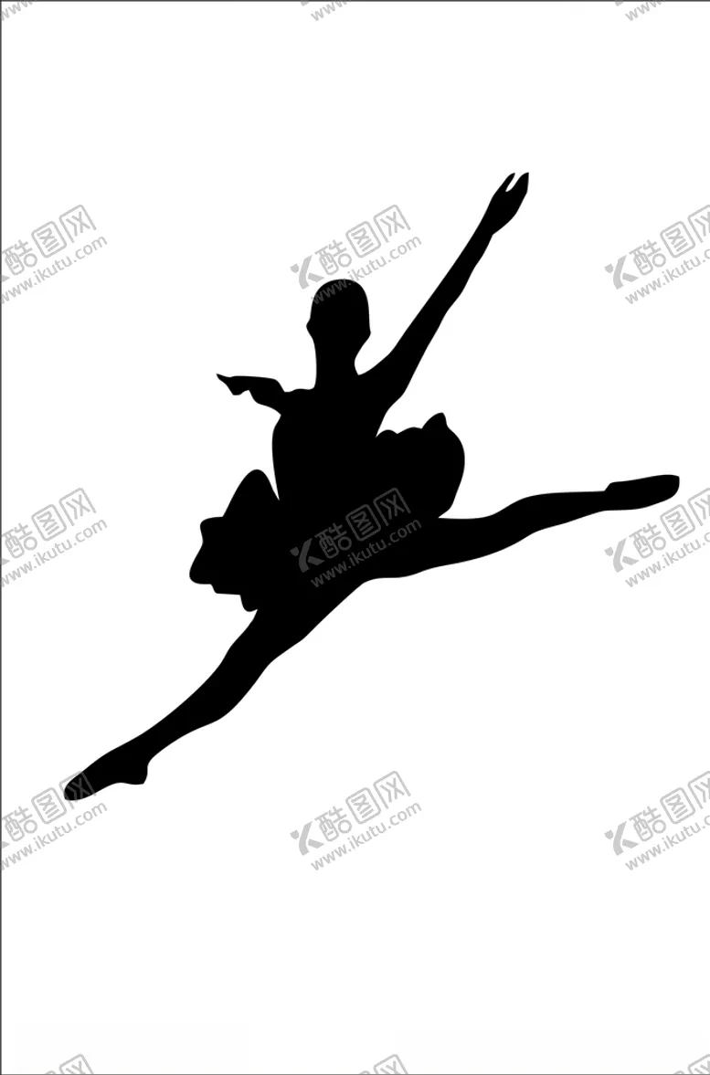 编号：13427206281836417537【酷图网】源文件下载-舞蹈女孩舞蹈剪影