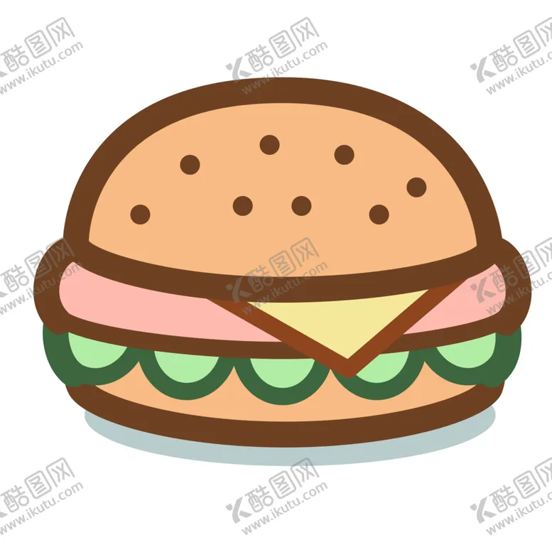 编号：36441106301942219666【酷图网】源文件下载-汉堡美食图标标志图形装饰素材