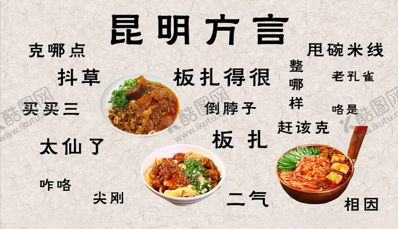 编号：45922202240608273105【酷图网】源文件下载-昆明方言