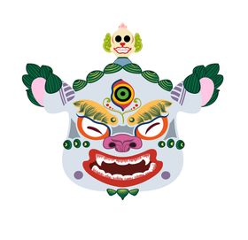 中国风少数民族装饰画合层