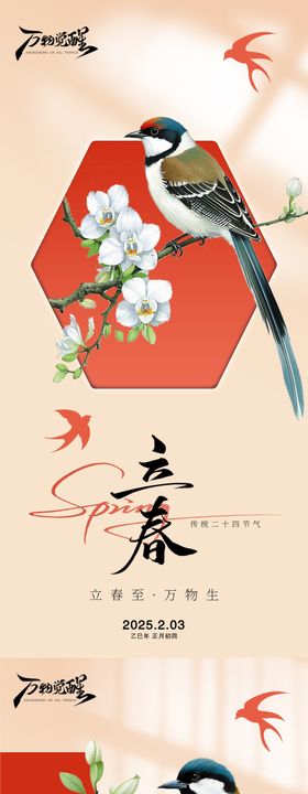 立春节气海报系列二十四天燕子