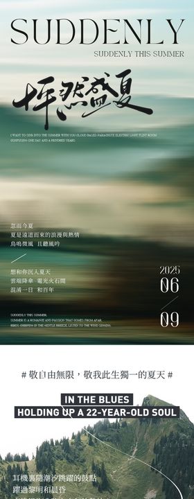 ins风极简高级感排版海报设计