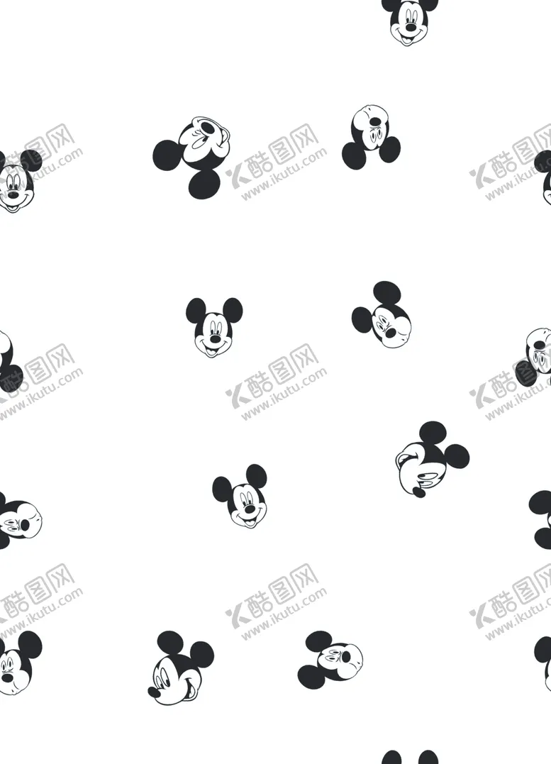 编号：43646606271500103299【酷图网】源文件下载-大牌花型米奇