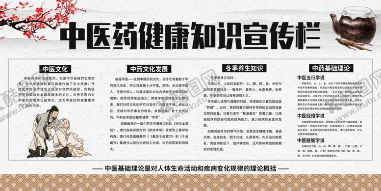 编号：12769401282007073241【酷图网】源文件下载-中医药健康知识宣传栏