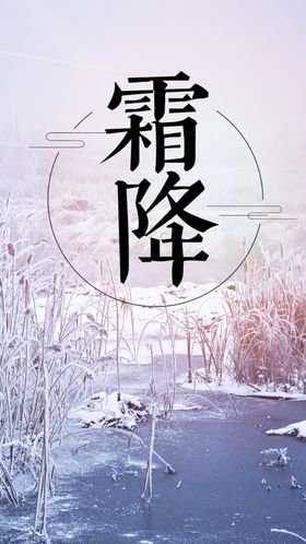 霜降冬至海报节气二十四节气