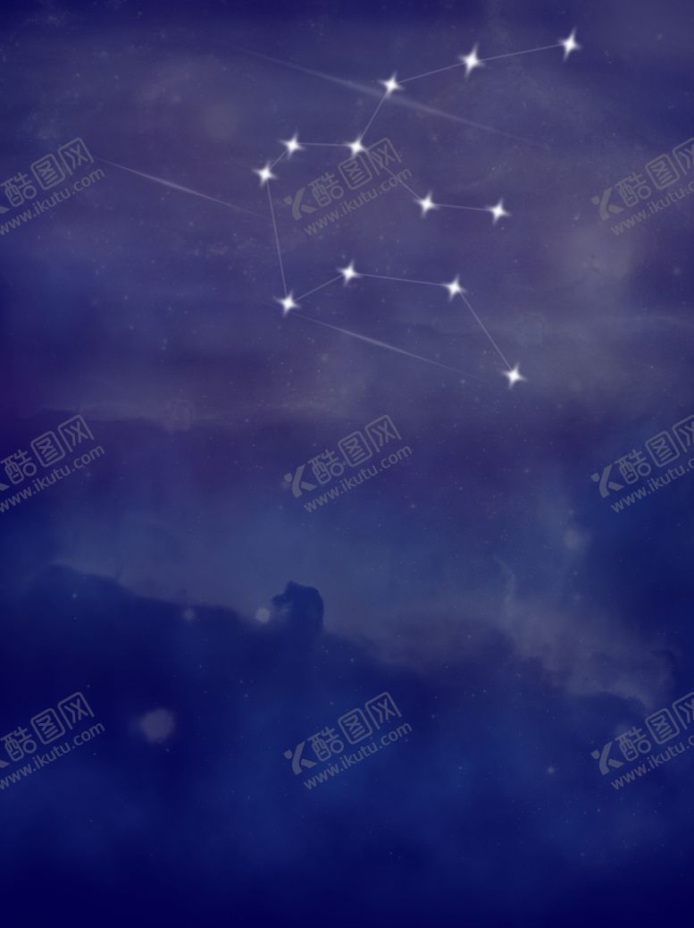 编号：56803107032325279339【酷图网】源文件下载-星座夜空背景