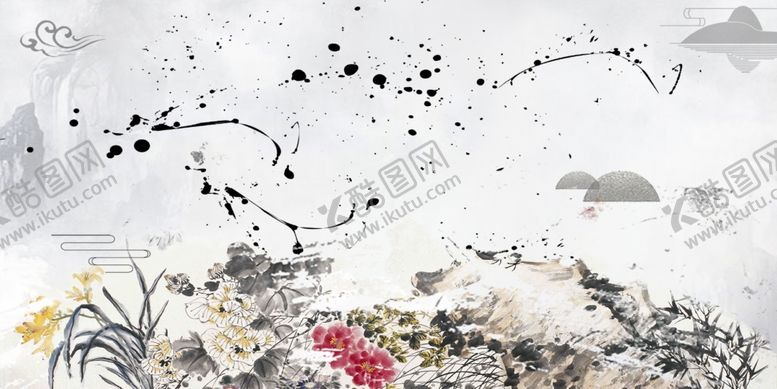 编号：13860110031942464782【酷图网】源文件下载-中式背景墙中式背景素材背景