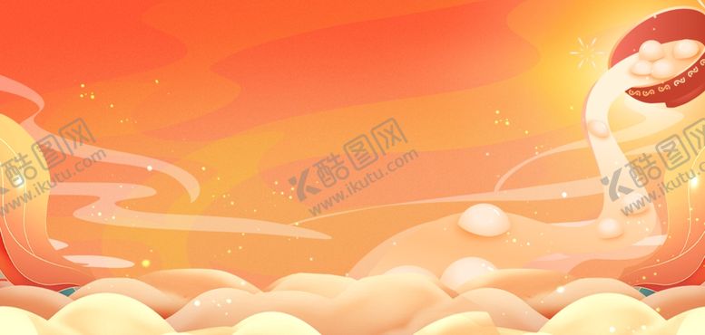 编号：49496004040316041506【酷图网】源文件下载-元宵节汤圆祥云红色中国风背景
