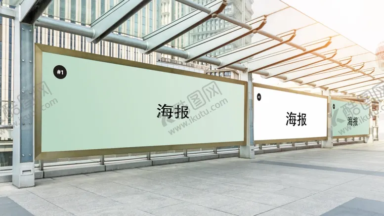 编号：14348506291252067296【酷图网】源文件下载-公交车站海报样机贴图