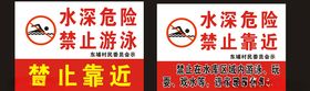 游泳警示牌