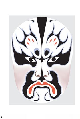 中国风传统京剧脸谱