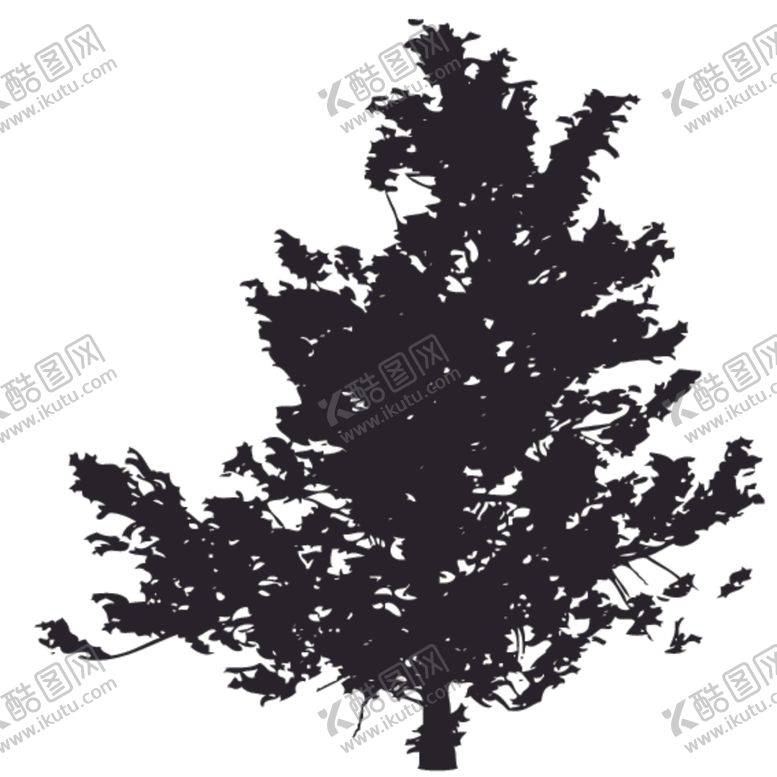 编号：13219207082234447483【酷图网】源文件下载-黑色植物树木剪影