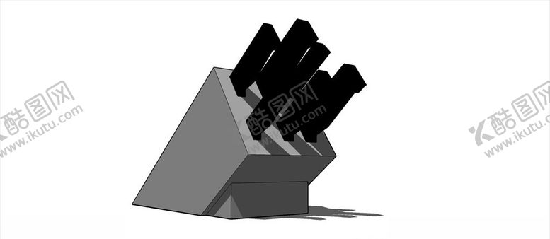 编号：36786507090232512992【酷图网】源文件下载-厨房刀架模型
