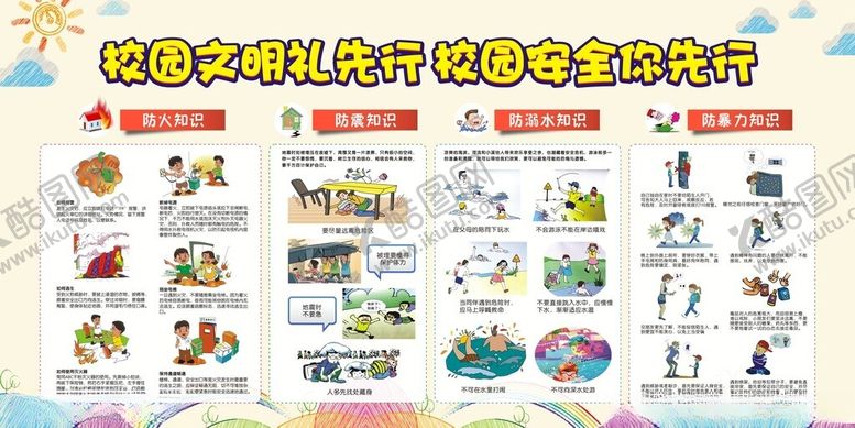 编号：42284511201250008794【酷图网】源文件下载-校园文明展板