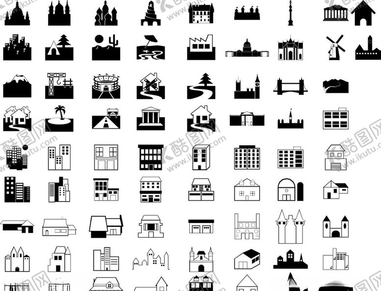 编号：96712309151413024846【酷图网】源文件下载-建筑剪影