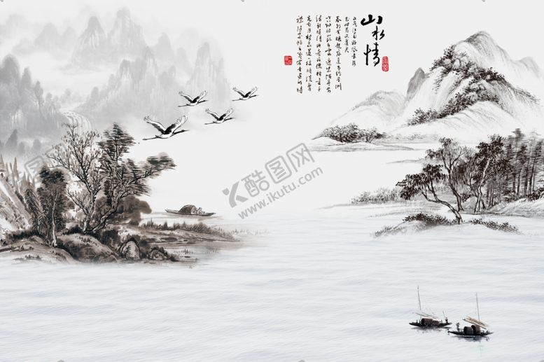 编号：60562705150418539889【酷图网】源文件下载-工笔花鸟背景墙装饰画