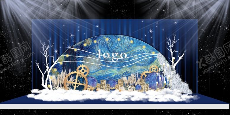 编号：43934910012145535785【酷图网】源文件下载-蓝色系婚礼设计背景