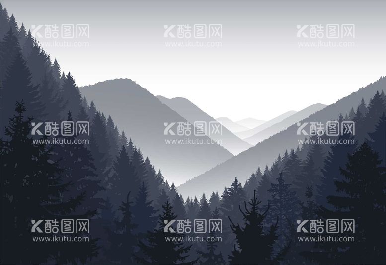 编号：34521809271044014395【酷图网】源文件下载-扁平 风景 简约 矢量 插画 