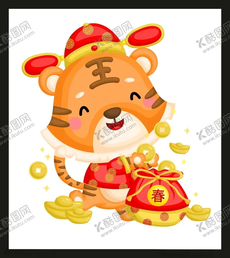 编号：38755802231637375211【酷图网】源文件下载-手绘卡通老虎