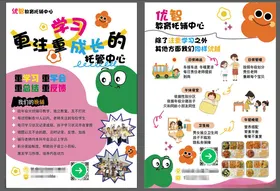 教育机构蓝色宣传单