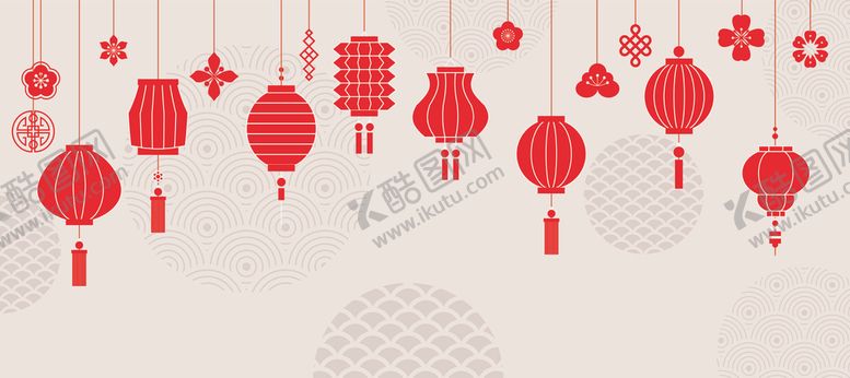 编号：47858903010501461173【酷图网】源文件下载-红色中国风灯笼合集