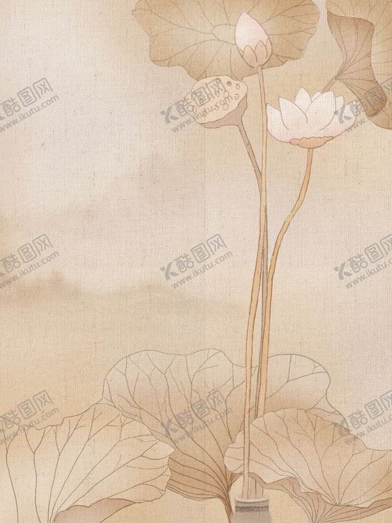 编号：19587009210644527379【酷图网】源文件下载-古风荷花背景