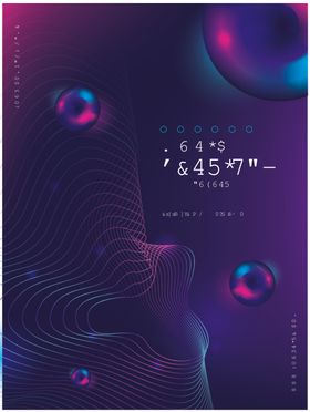 蓝紫色科技感条幅