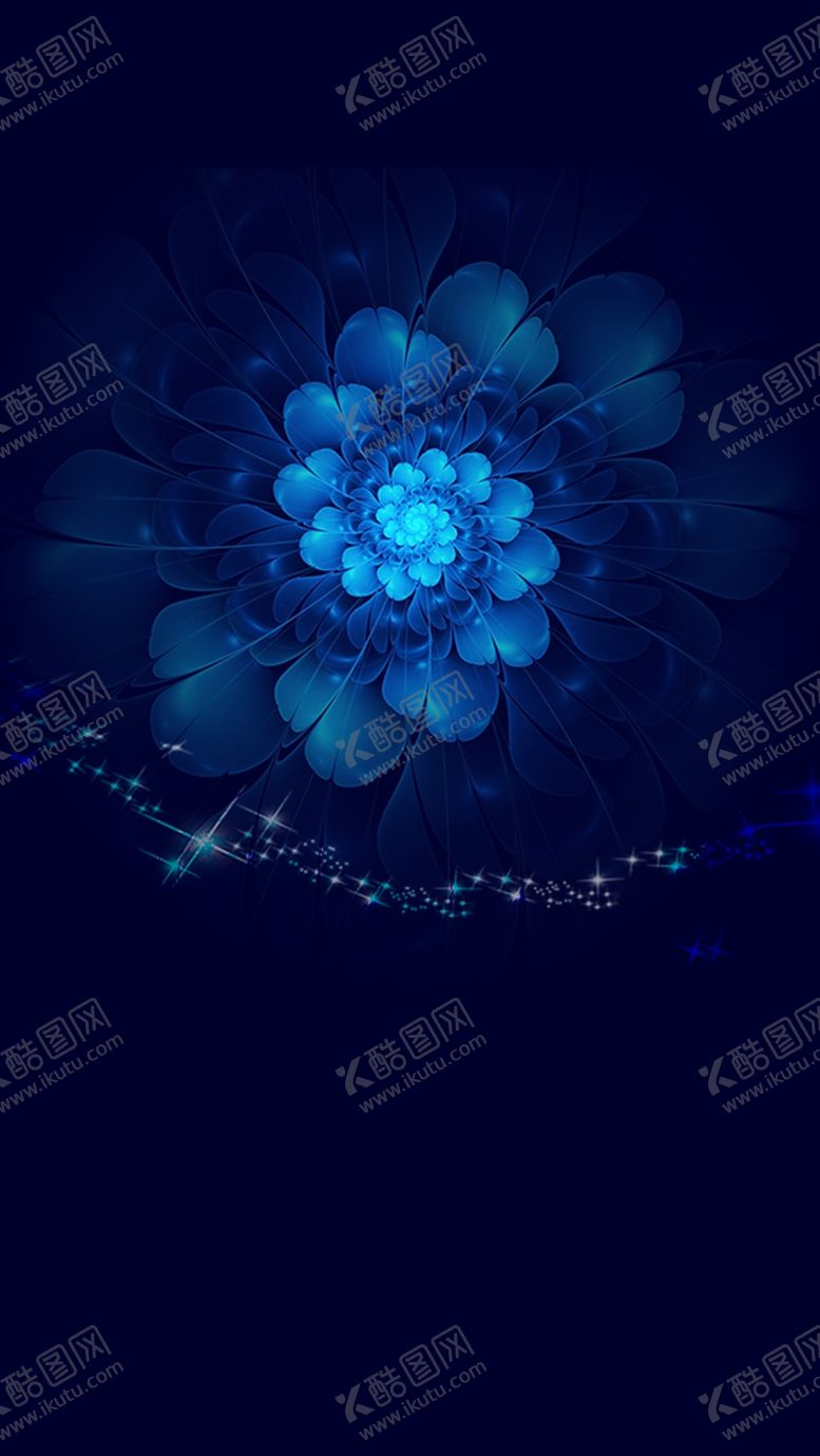 编号：25596607071403505193【酷图网】源文件下载-蓝色花背景
