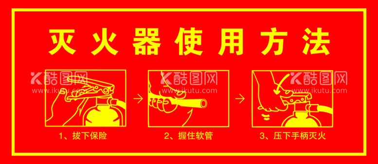 编号：45406910160538076585【酷图网】源文件下载-灭火器使用方法