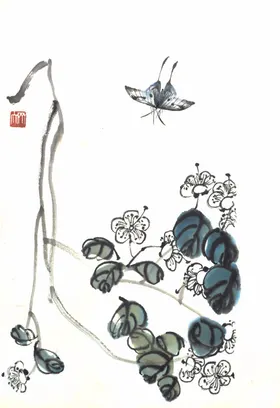 齐白石国画山水新中式崇山峻岭