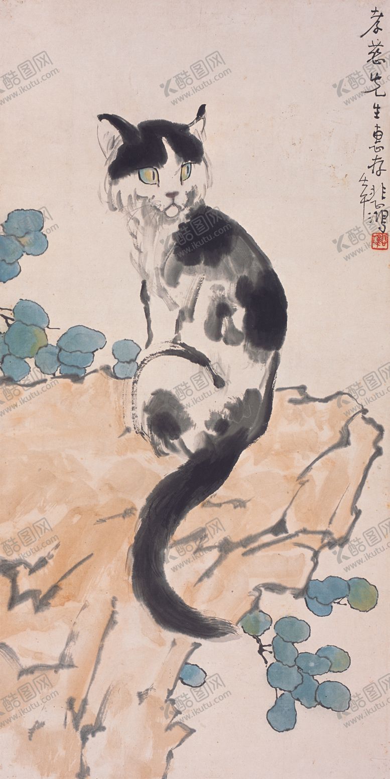 编号：92589405131945355366【酷图网】源文件下载-动物猫咪国画