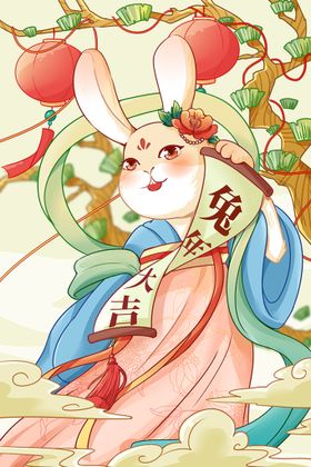 兔年插画国潮素材新