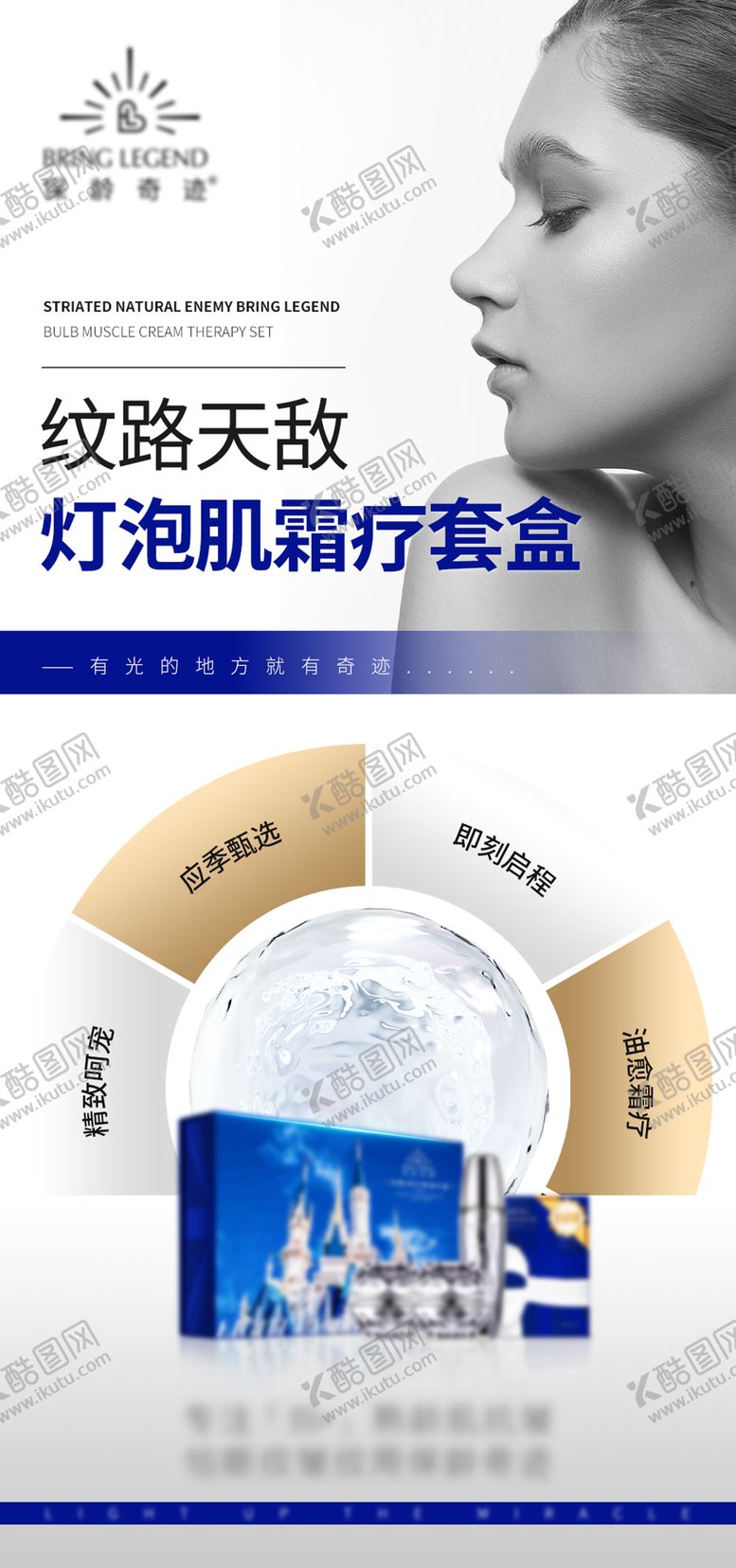 编号：97159101090100534187【酷图网】源文件下载-蓝色护肤品套盒产品海报