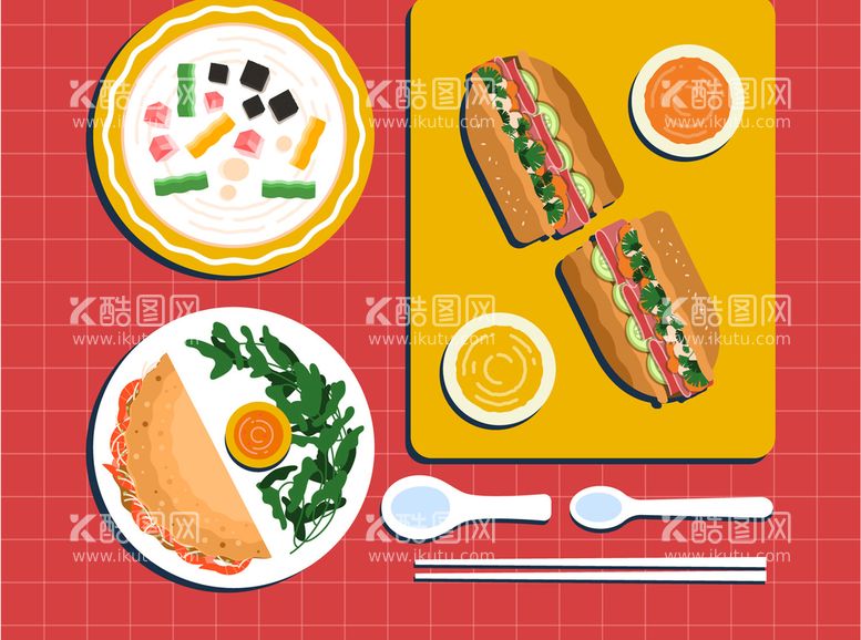 编号：99947710311422597192【酷图网】源文件下载-食物插画  