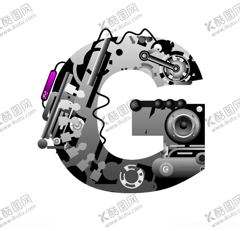 编号：20342810021031013564【酷图网】源文件下载-创意机械科技字母