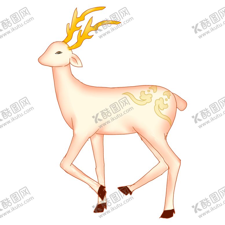 编号：53867209280848494169【酷图网】源文件下载-敦煌仙鹿九色鹿  