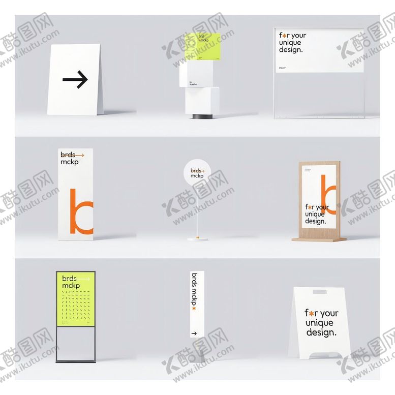 编号：55261710312000357200【酷图网】源文件下载-导视系统指示牌样机