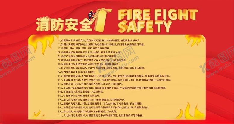 编号：94905610080416534883【酷图网】源文件下载-消防安全知识展板海报