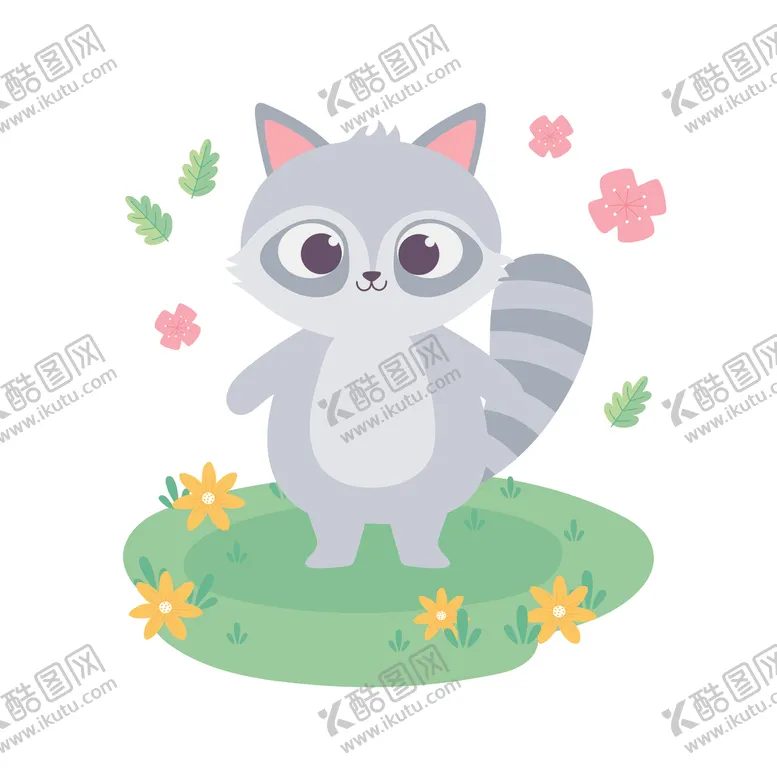 编号：49296804071610139162【酷图网】源文件下载-手绘淡彩动物