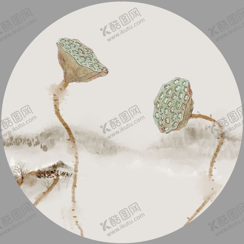 编号：33755810231950042026【酷图网】源文件下载-水墨荷花