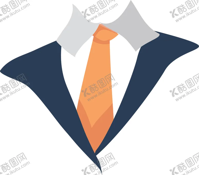 编号：85861002162350586035【酷图网】源文件下载-正式服装或西服的领带元素矢量图