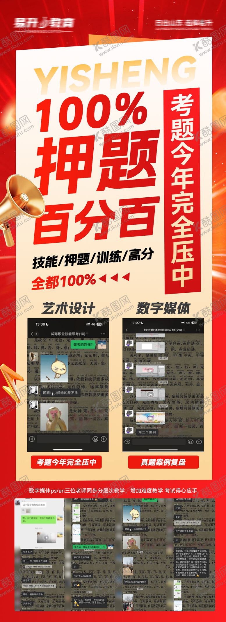 编号：93518103242111189937【酷图网】源文件下载-押题喜报海报 