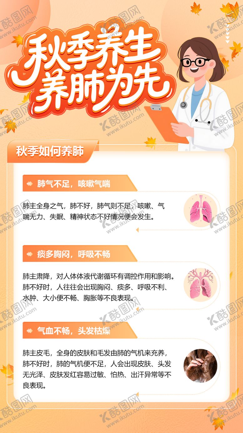 编号：85055010132235074782【酷图网】源文件下载-科普秋季养生养肺为先图解