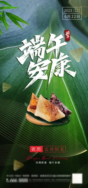 端午节海报地产安康粽子