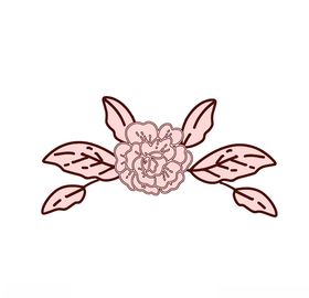 线条矢量手绘花