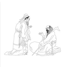 古代人物2线描