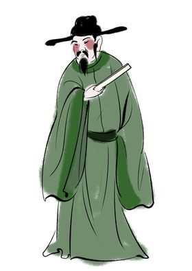 国学人物插画