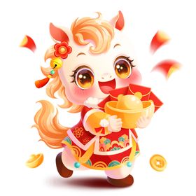 可爱小马贺岁
