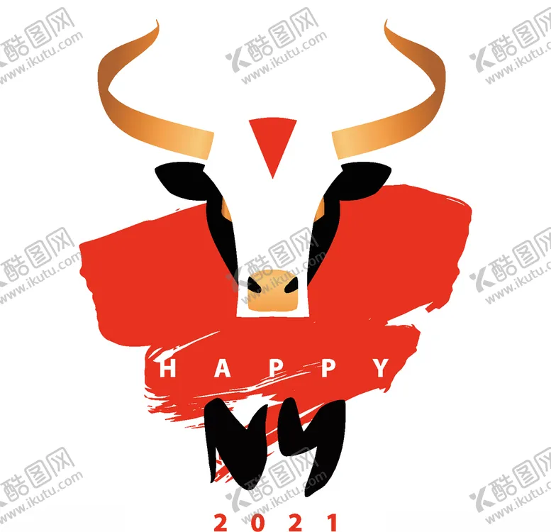 编号：45035106231852563663【酷图网】源文件下载-牛年2021创意